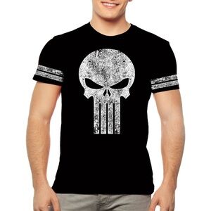 Marvel Punisher 💀 Black Graphic T-Shirt